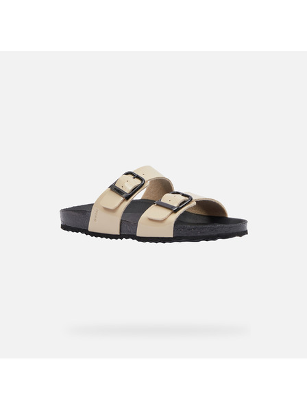 Geox Beige Damen-Pantoletten Geox Brionia R
