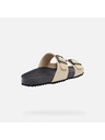 Geox Beige Damen-Pantoletten Geox Brionia R