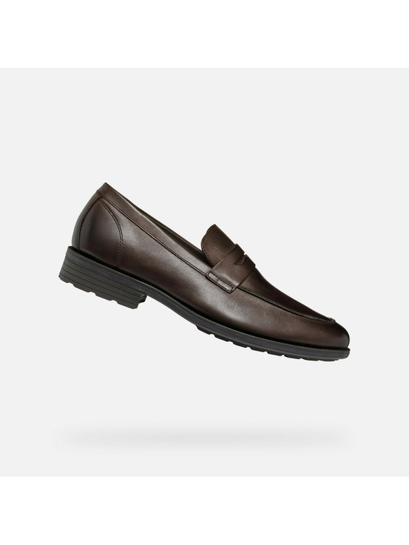 Geox Dunkelbraune Herren Mokassins Geox Walk Pleasure F
