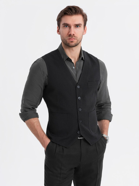 Ombre Clothing Herren strukturierte Weste mit Taschen von Ombre Clothing