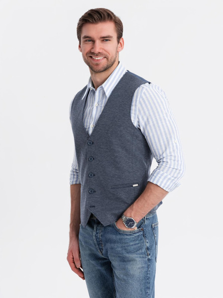 Ombre Clothing Elegante strukturierte Strickweste maßgeschneidert von Ombre Clothing