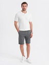 Ombre Clothing Herren strukturierte gestrickte Shorts mit elastischem Bund von Ombre Clothing