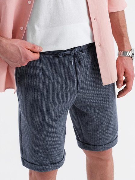 Ombre Clothing Herren strukturierte gestrickte Shorts mit elastischem Bund von Ombre Clothing