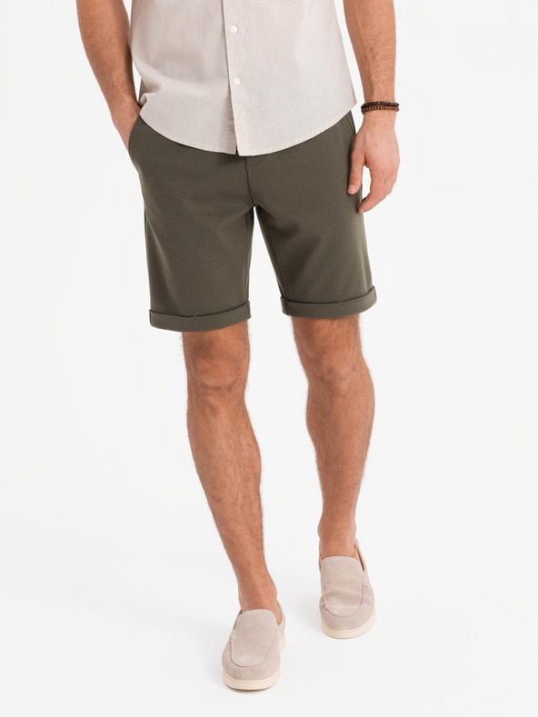 Ombre Clothing Herren gestrickte Shorts mit umgeschlagenen Beinen von Ombre Clothing