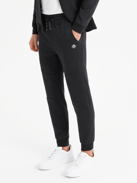 Ombre Clothing Herren Jogginghose mit gerippten Bündchen und dekorativem Reißverschluss von Ombre Clothing