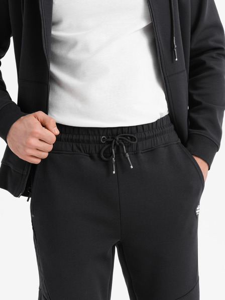 Ombre Clothing Herren Jogginghose mit gerippten Bündchen und dekorativem Reißverschluss von Ombre Clothing