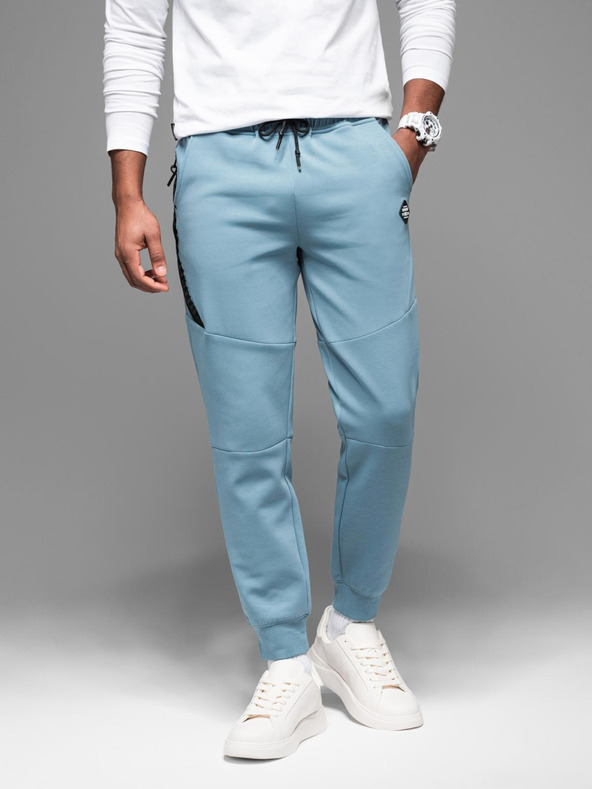 Ombre Clothing Herren Jogginghose mit gerippten Bündchen und dekorativem Reißverschluss von Ombre Clothing