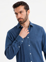 Ombre Clothing Herren Jeans-Hemd mit Lyocell und Brust-Stickerei von Ombre Clothing