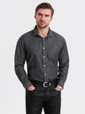 Ombre Clothing Herren Jeans-Hemd mit bestickter Tasche von Ombre Clothing