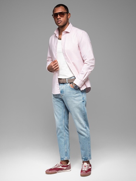 Ombre Clothing Herren Oxford-Hemd in Pastellfarben von Ombre Clothing