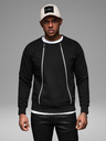 Ombre Clothing Gewaschene Herren-Sweatjacke mit dekorativer Naht am Ausschnitt Ombre Clothing