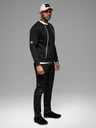 Ombre Clothing Gewaschene Herren-Sweatjacke mit dekorativer Naht am Ausschnitt Ombre Clothing