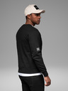 Ombre Clothing Gewaschene Herren-Sweatjacke mit dekorativer Naht am Ausschnitt Ombre Clothing