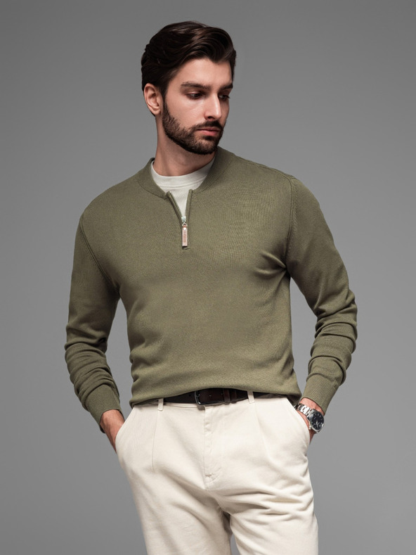Ombre Clothing Herren-Strickpullover mit strukturierten Punkten Ombre Clothing