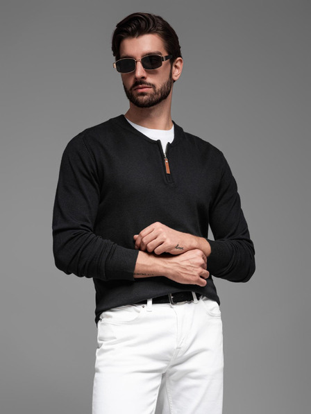 Ombre Clothing Herren-Strickpullover mit strukturierten Punkten Ombre Clothing
