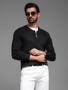 Ombre Clothing Herren-Strickpullover mit strukturierten Punkten Ombre Clothing