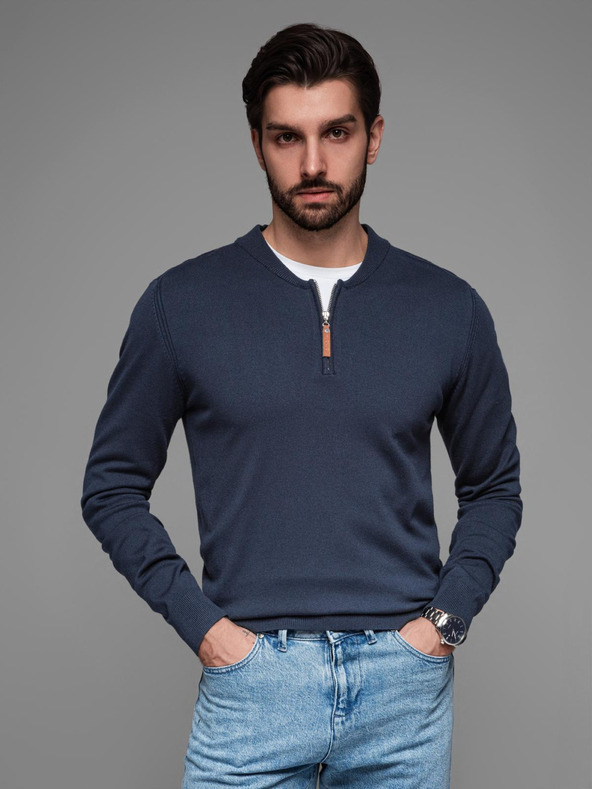 Ombre Clothing Herren-Strickpullover mit strukturierten Punkten Ombre Clothing