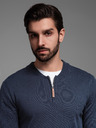 Ombre Clothing Herren-Strickpullover mit strukturierten Punkten Ombre Clothing