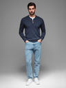 Ombre Clothing Herren-Strickpullover mit strukturierten Punkten Ombre Clothing
