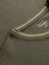 Ombre Clothing Herren-Langarm-T-Shirt aus Baumwolle, gestreiftem U-Ausschnitt und Stickerei Ombre Clothing