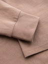 Ombre Clothing Herren-Langarm-T-Shirt aus Baumwolle, gestreiftem U-Ausschnitt und Stickerei Ombre Clothing