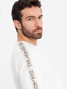 Ombre Clothing Herren-Langarm-T-Shirt aus Baumwolle mit Kante und Brust-Aufdruck Ombre Clothing
