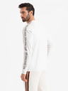Ombre Clothing Herren-Langarm-T-Shirt aus Baumwolle mit Kante und Brust-Aufdruck Ombre Clothing