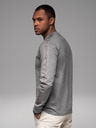 Ombre Clothing Herren-Langarm-T-Shirt aus Baumwolle mit Kante und Brust-Aufdruck Ombre Clothing