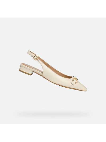 Geox Cremefarbene Damen-Ballerinas Geox Giselda 15