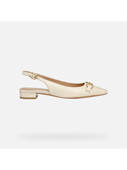 Geox Cremefarbene Damen-Ballerinas Geox Giselda 15