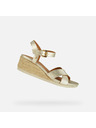 Geox Goldene Damen Sandalen Geox Ischia Corda