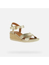 Geox Goldene Damen Sandalen Geox Ischia Corda