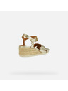 Geox Goldene Damen Sandalen Geox Ischia Corda