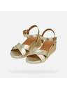 Geox Goldene Damen Sandalen Geox Ischia Corda
