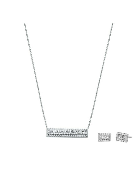Michael Kors Michael Kors Damen-Halskette Silber MKC1688SET