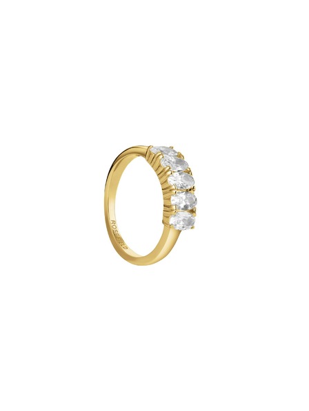 Rosefield Rosefield vergoldeter Edelstahlring mit Zirkonia Größe: