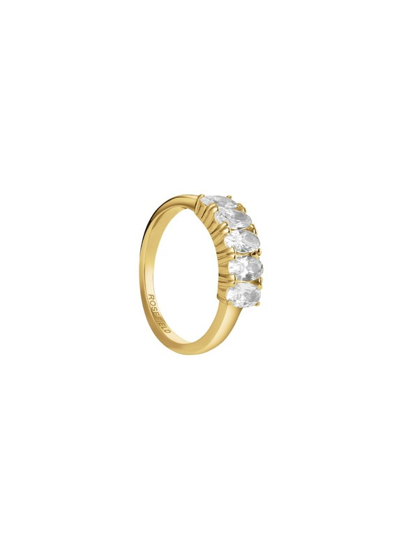 Rosefield Rosefield vergoldeter Edelstahlring mit Zirkonia Größe: