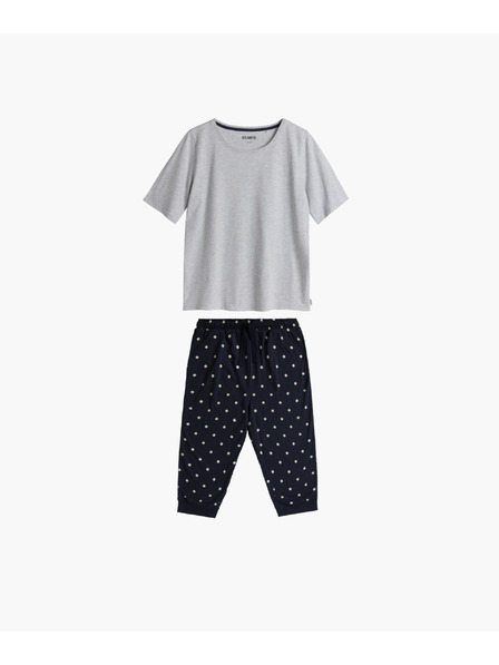 Atlantic Damen Pyjama ATLANTIC - dunkelblau/grau Größe: