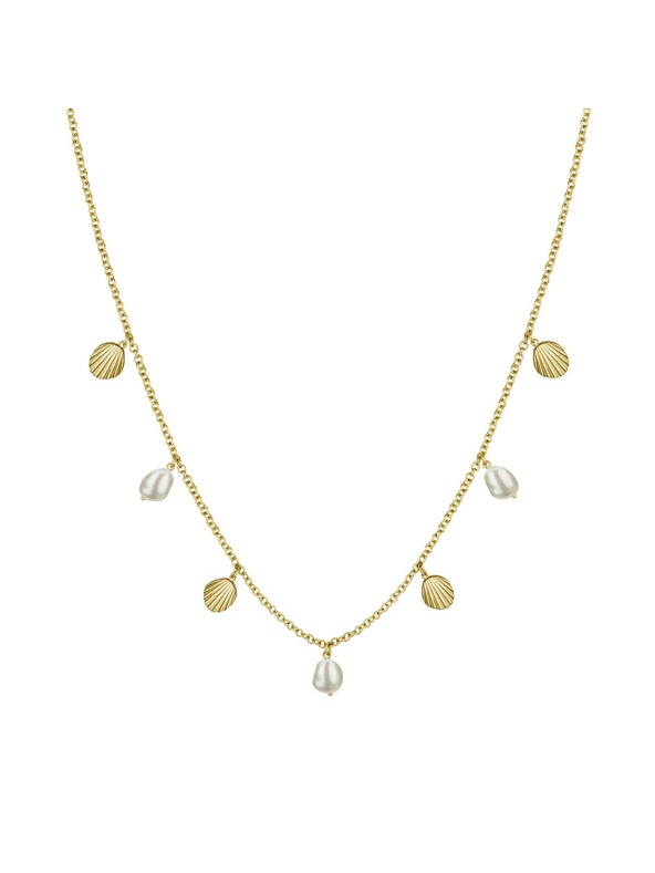 Rosefield Damen Vergoldete Halskette Rosefield Multi Shell and Pearl Charms