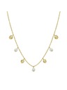 Rosefield Damen Vergoldete Halskette Rosefield Multi Shell and Pearl Charms