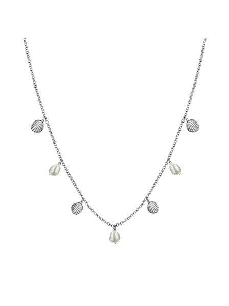 Rosefield Damen Edelstahl-Halskette Rosefield Multi Shell and Pearl Charms