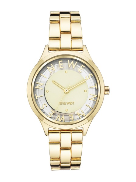 Nine West	 Damen runde Uhr Nine West NW/2588CHGB