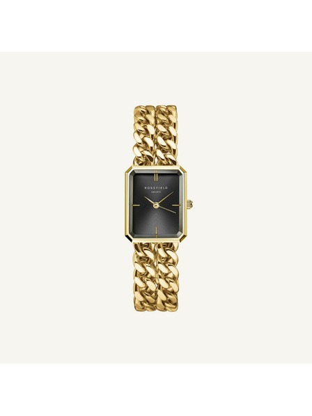 Rosefield Damen-Uhr Rosefield Studio Double Chain Schwarz Gold SBGSG-O77