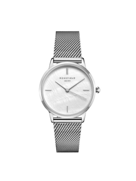 Rosefield Damen-Uhr Rosefield Pearl Edit Mesh Silber RMSMS-R08