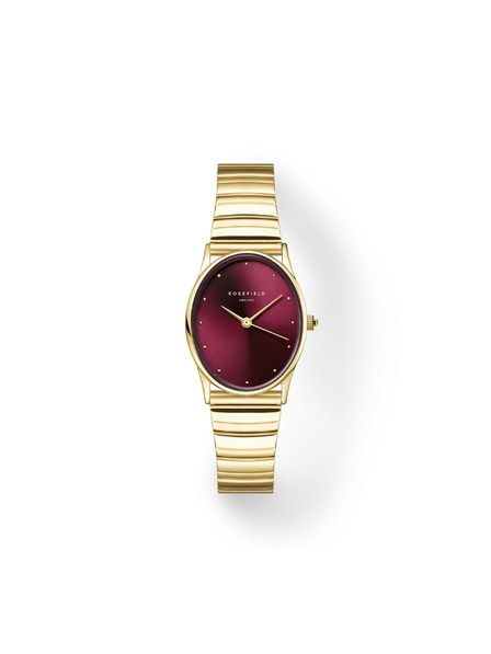 Rosefield Damenarmbanduhr Rosefield Oval Burgundy OVGSG-OV15