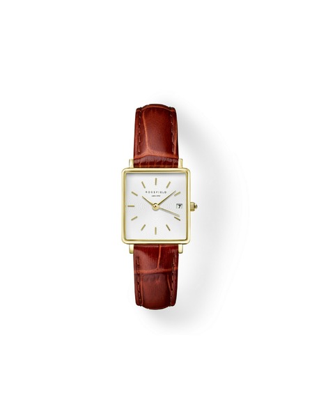 Rosefield Damenarmbanduhr Rosefield Boxy XS Brown Leather QWBLG-Q55
