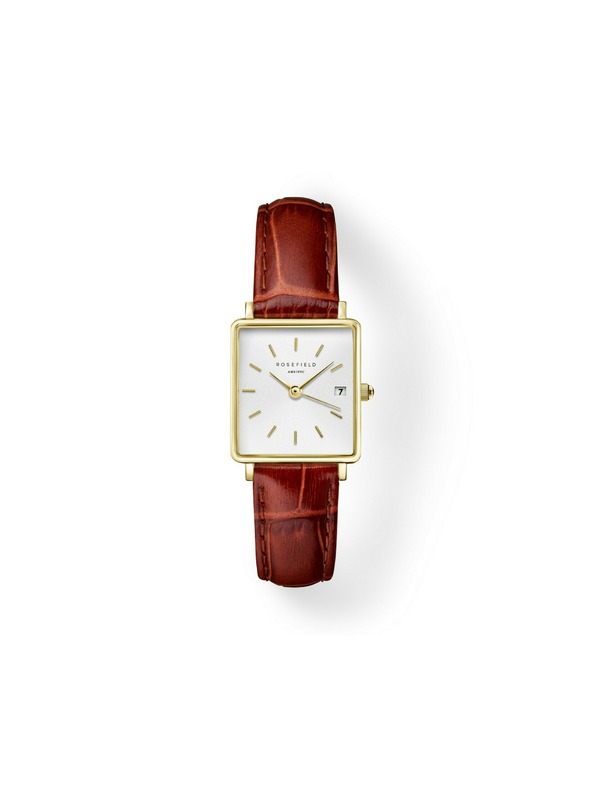 Rosefield Damenarmbanduhr Rosefield Boxy XS Brown Leather QWBLG-Q55