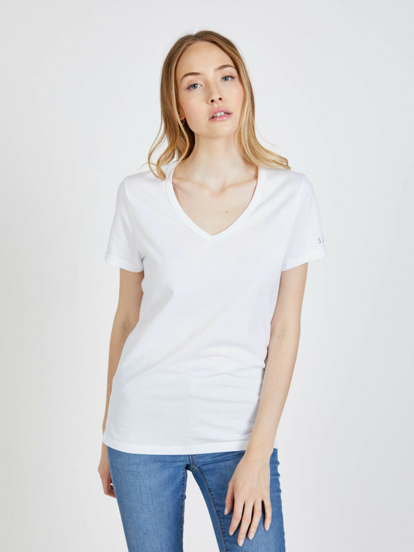 Sam 73 Weißes Damen-T-Shirt SAM 73 Una