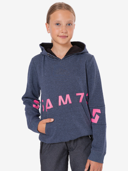 Sam 73 Dunkelblaues bedrucktes Sweatshirt für Mädchen SAM 73