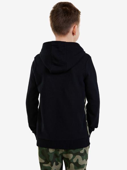 Sam 73 Schwarzer gemusterter Kapuzenpullover für Jungen SAM 73 Danny